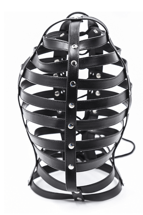 Bite Me Faux Leather BDSM Mask w/ Cutouts - DealByEthan.gay