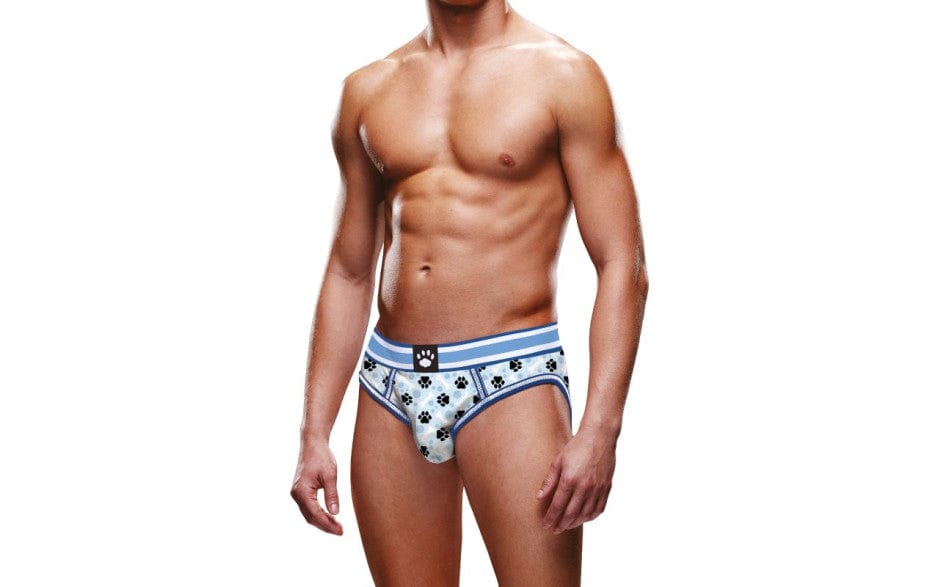 Prowler Blue Paw Open Back Brief White/Blue - DealByEthan.gay