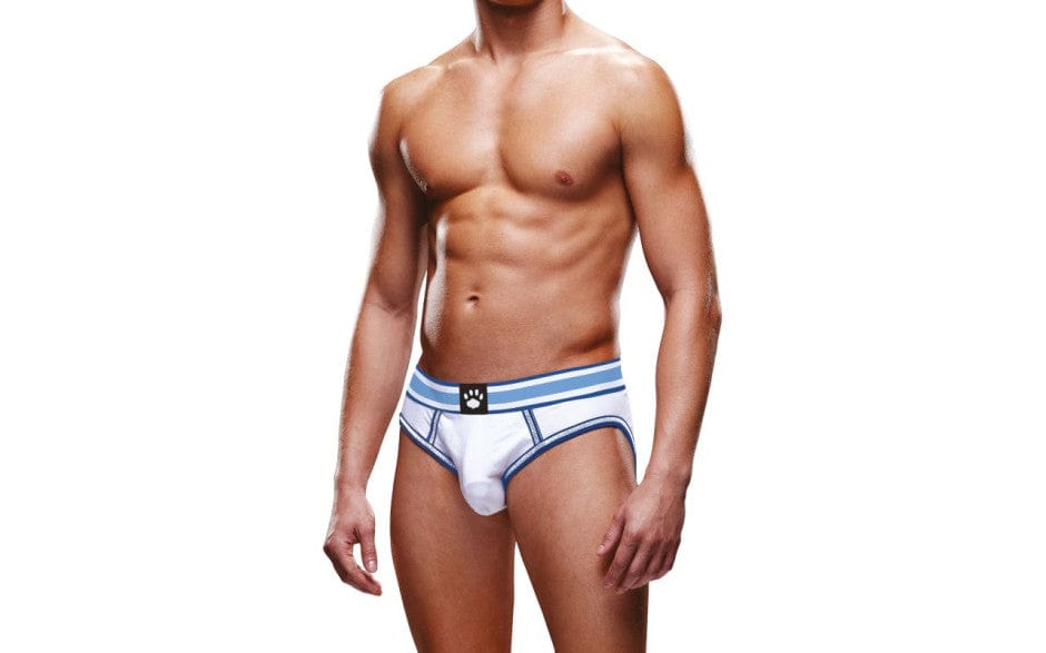 Prowler Open Back Brief White/Blue - DealByEthan.gay
