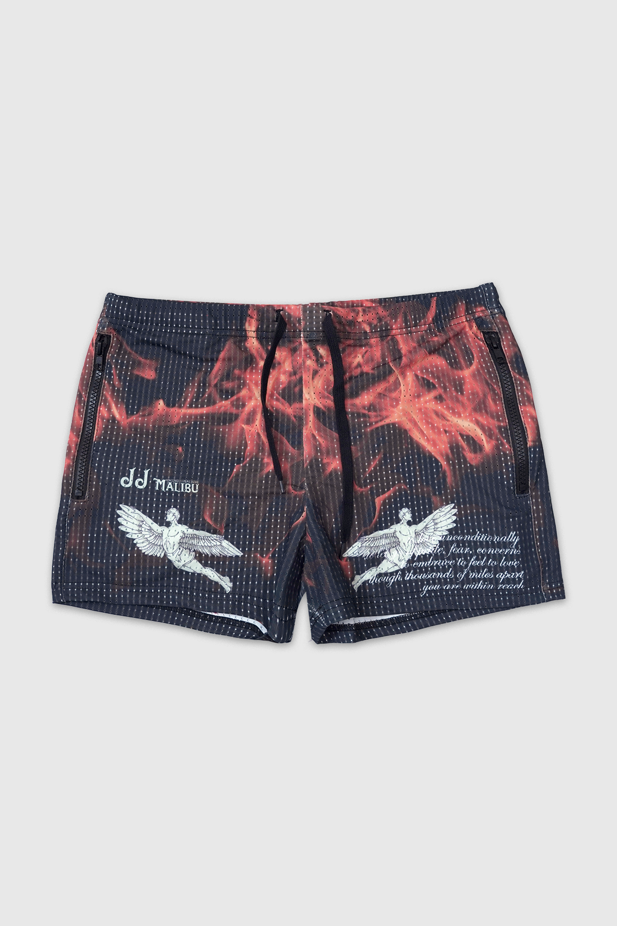 Revenge Era Perforated Short Shorts - Flames - DealByEthan.gay