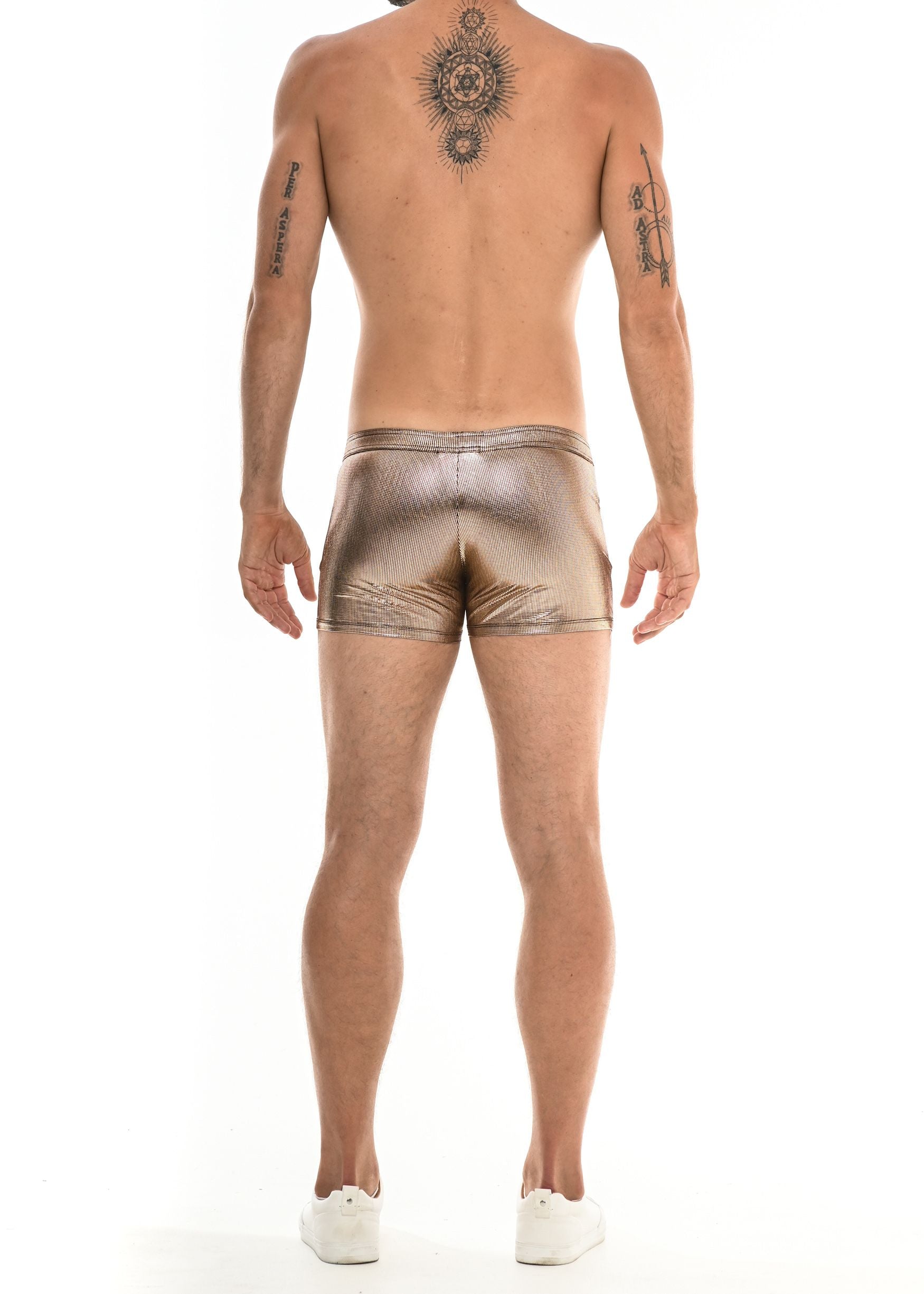 MICRO SQUARES METALLIC SHORT - DealByEthan.gay