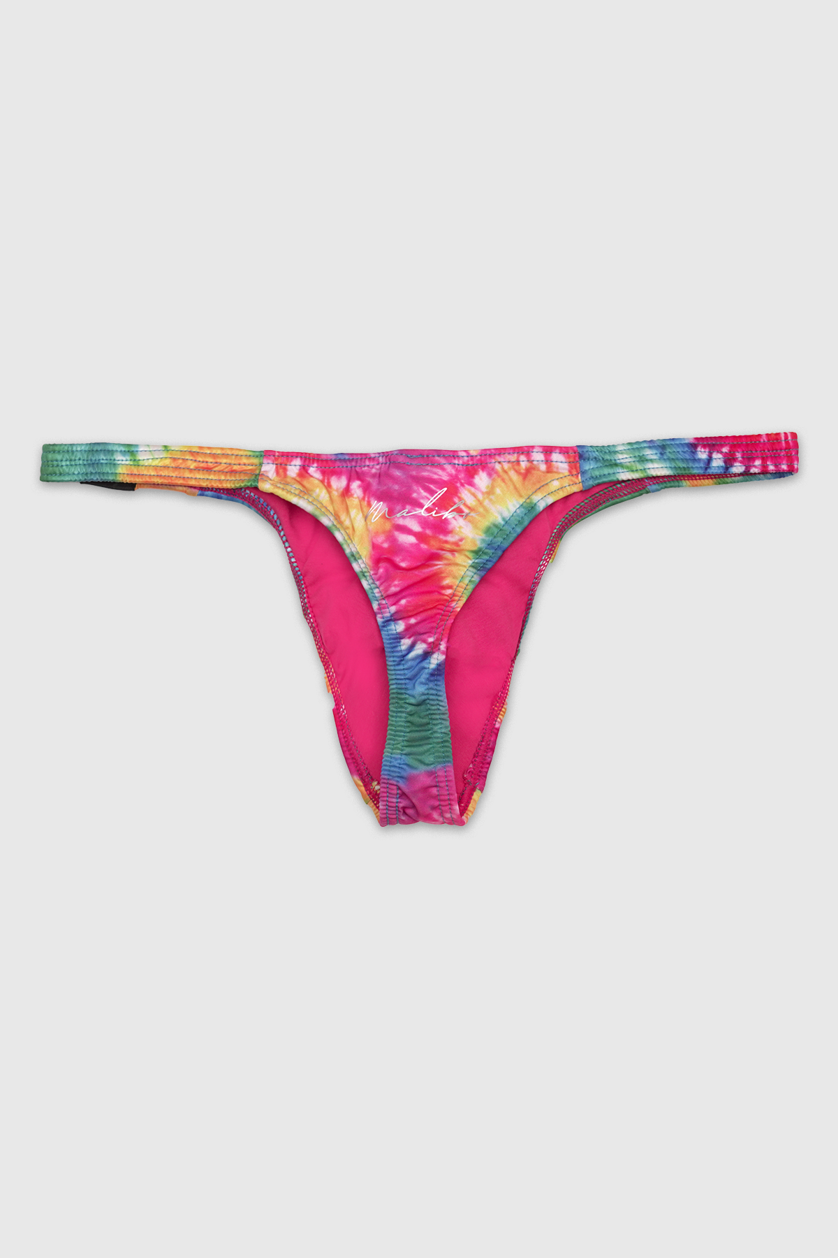 Cheeky Classic G-String Thong - Rainbow Tie Dye - DealByEthan.gay